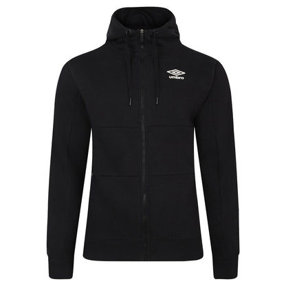 Black - Front - Umbro Mens Pro Fleece Full Zip Hoodie