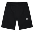 Black - Front - Umbro Mens Fleece Logo Casual Shorts