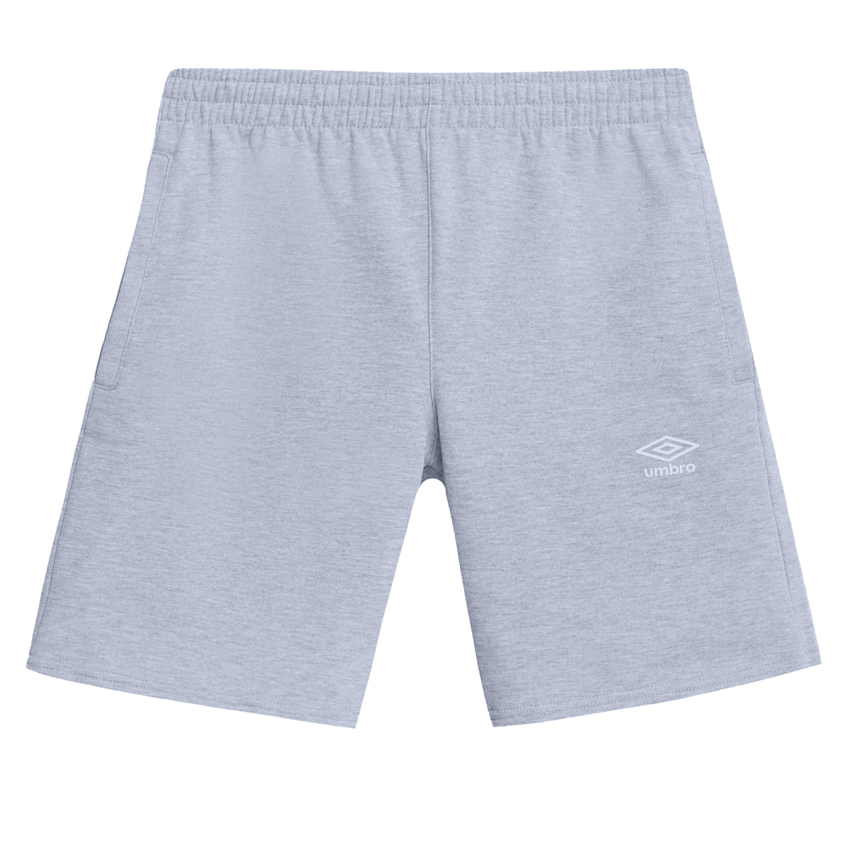 Grey Marl - Front - Umbro Mens Fleece Logo Casual Shorts