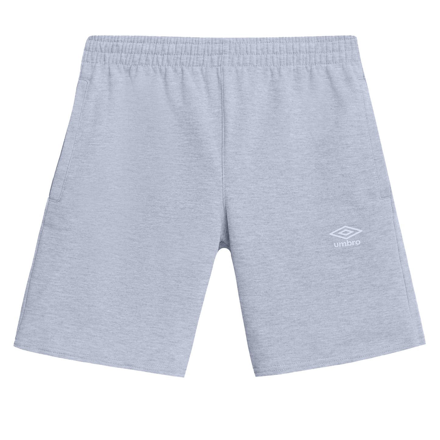 Grey Marl - Front - Umbro Mens Fleece Logo Casual Shorts