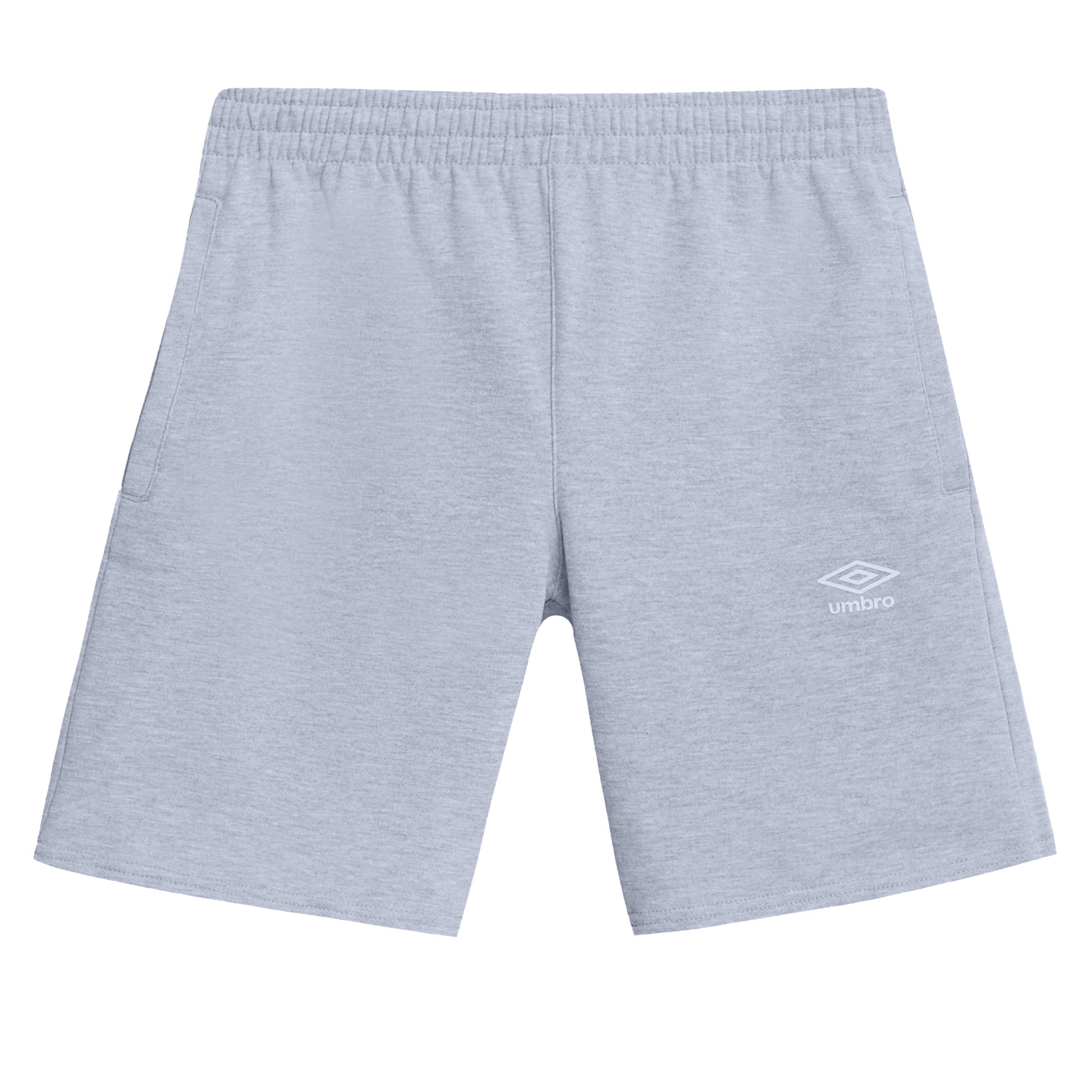 Grey Marl - Front - Umbro Mens Fleece Logo Casual Shorts
