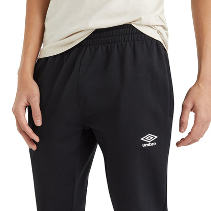 Black - Side - Umbro Mens Fleece Jogging Bottoms
