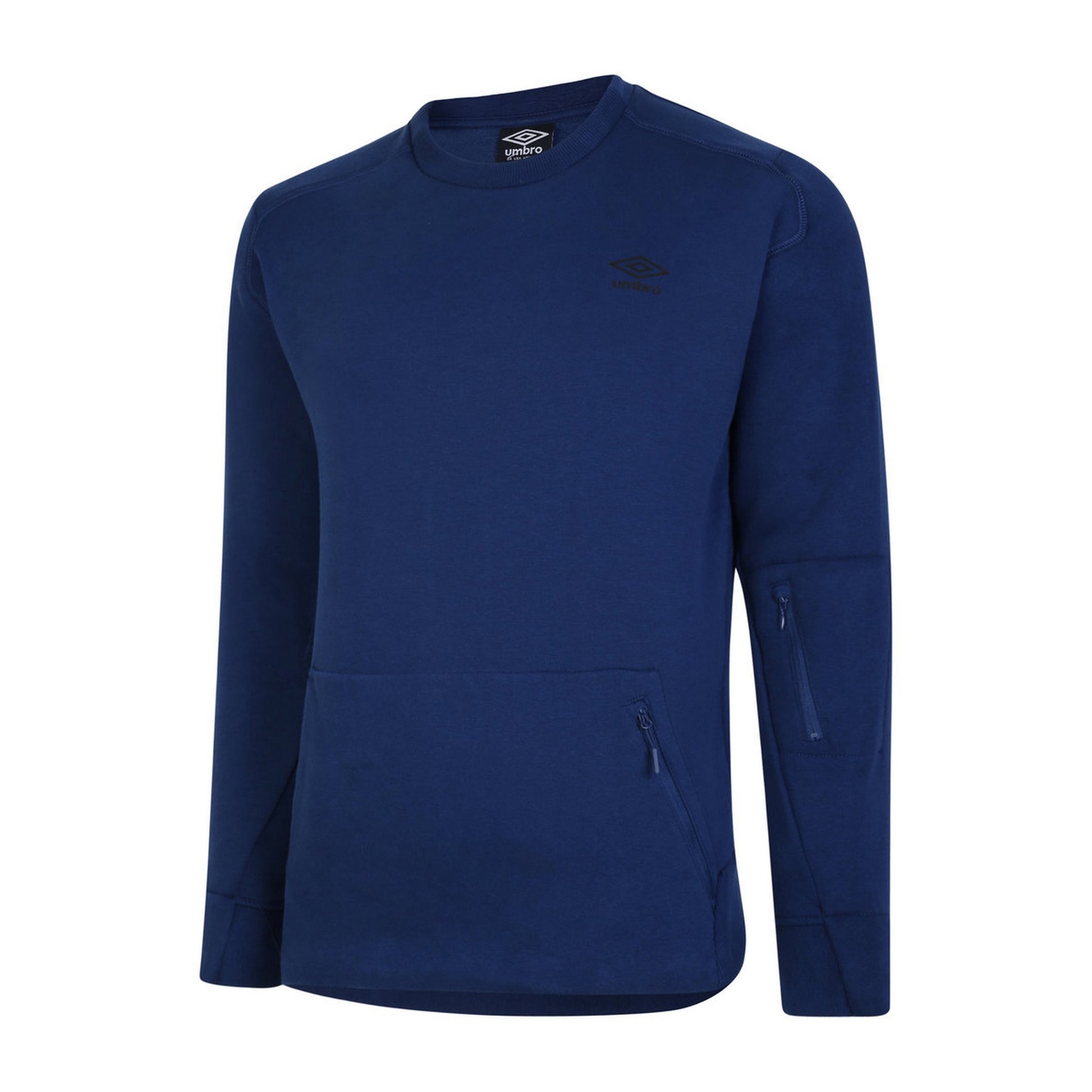 Navy - Front - Umbro Mens Pro Elite Fleece Sweatshirt