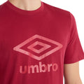 Tibetan Red - Lifestyle - Umbro Mens Stacked Logo T-Shirt