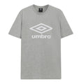 Grey Marl - Front - Umbro Mens Stacked Logo T-Shirt