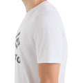 Brilliant White-Black - Pack Shot - Umbro Mens Stacked Logo T-Shirt