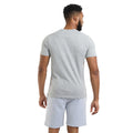 Grey Marl - Side - Umbro Mens Stacked Logo T-Shirt