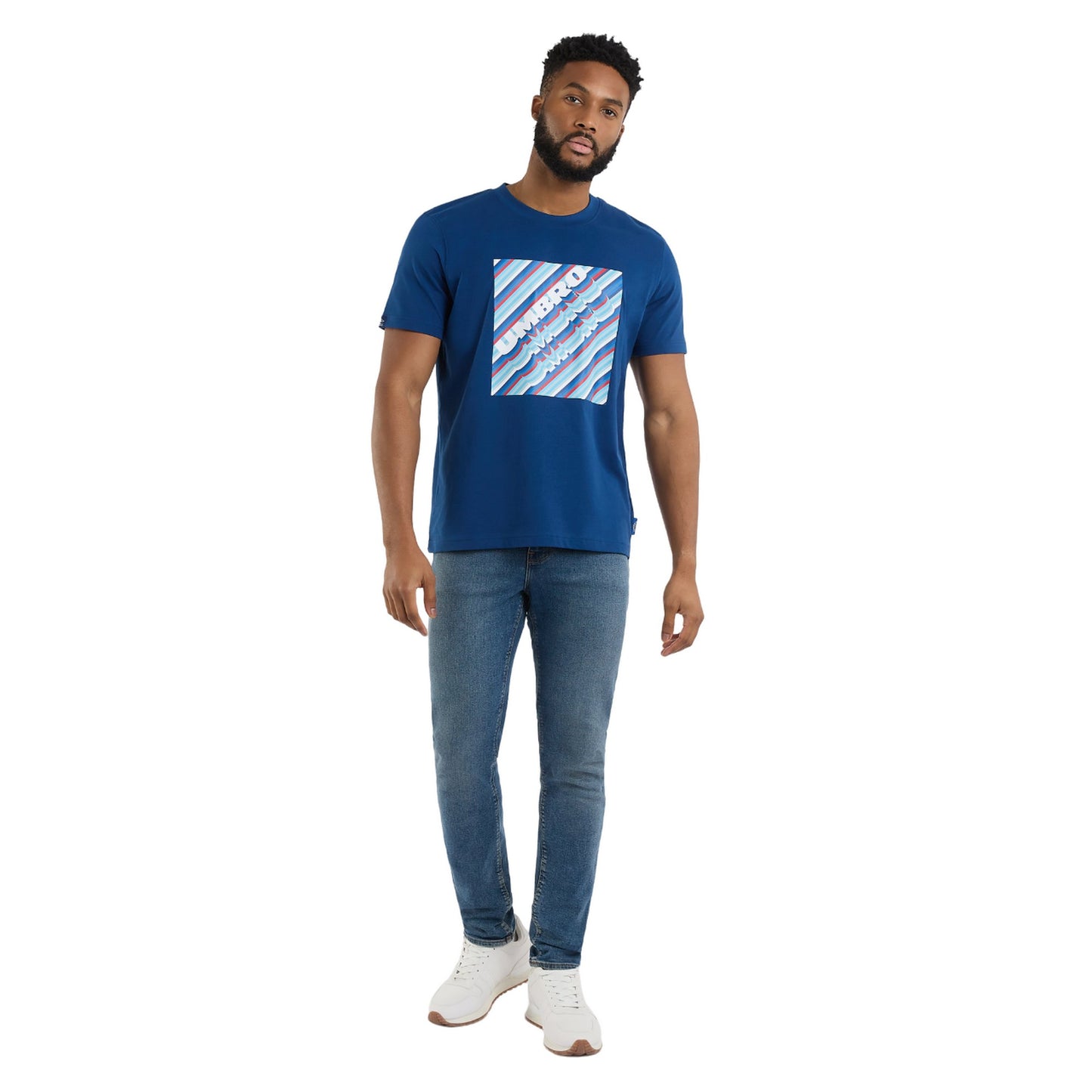 Estate Blue - Side - Umbro Mens Gradient Box T-Shirt