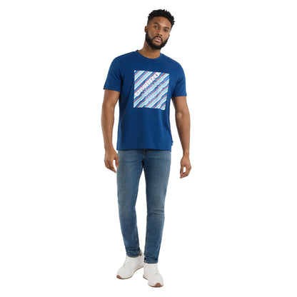 Estate Blue - Side - Umbro Mens Gradient Box T-Shirt