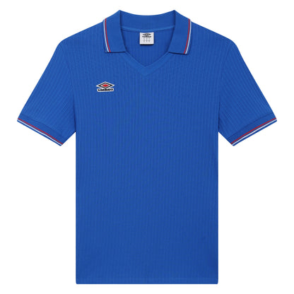 Regal Blue - Front - Umbro Mens Ribbed Tennis T-Shirt