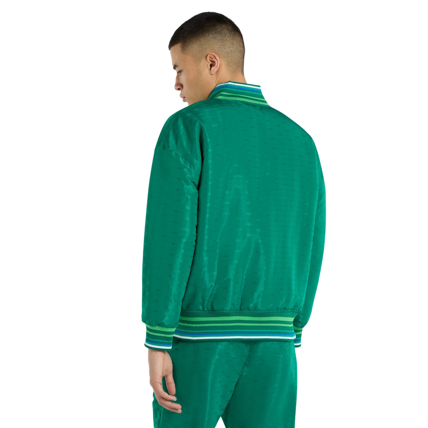 Multicoloured-Quetzal Green - Back - Umbro Mens Ramsey Reversible Track Jacket