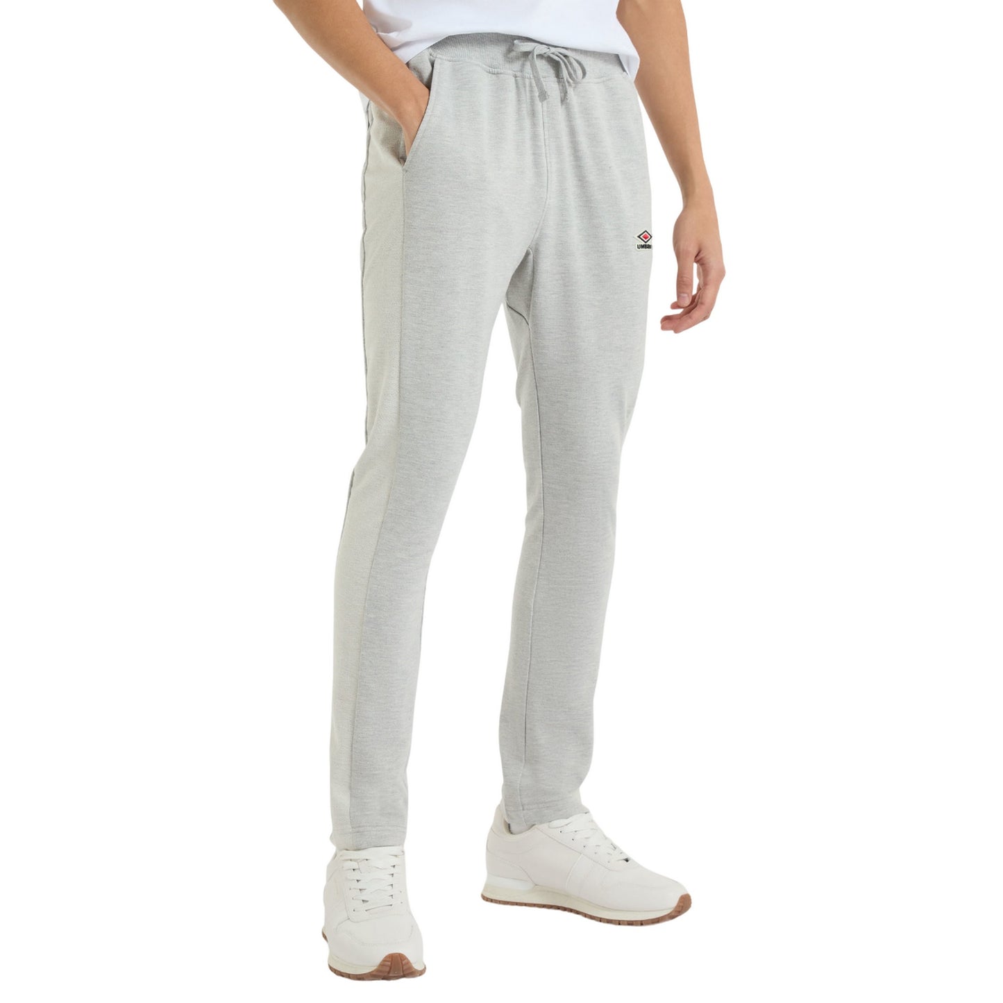 Grey Marl - Front - Umbro Mens Textured Jogging Bottoms