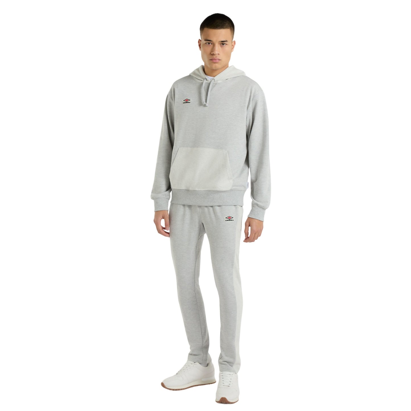 Grey Marl - Side - Umbro Mens Textured Jogging Bottoms