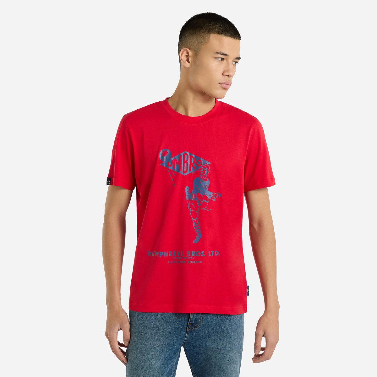 Vermillion - Front - Umbro Mens Humphreys Bros T-Shirt