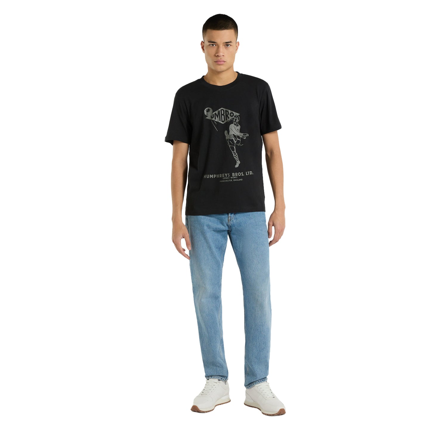 Black - Side - Umbro Mens Humphreys Bros T-Shirt