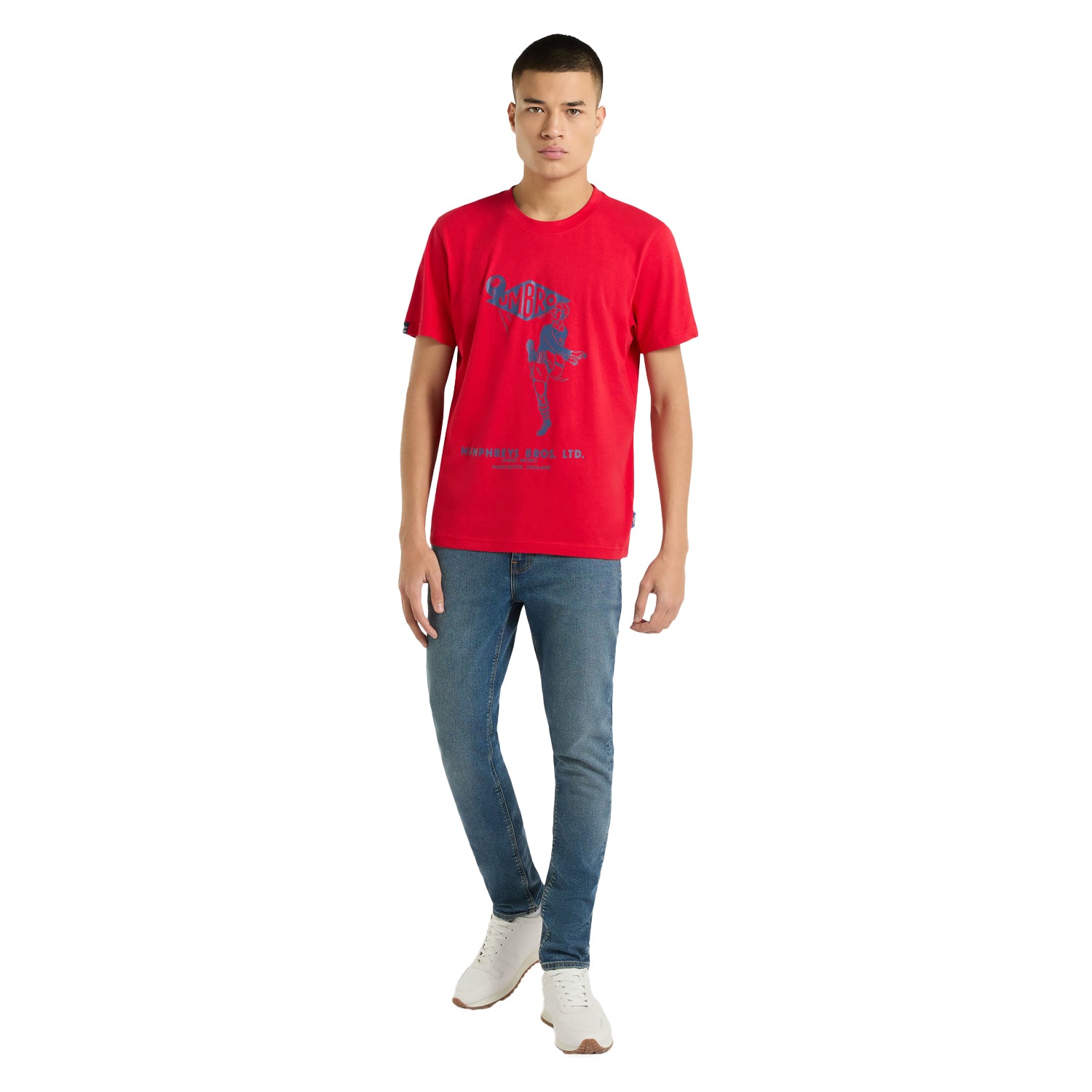 Vermillion - Side - Umbro Mens Humphreys Bros T-Shirt