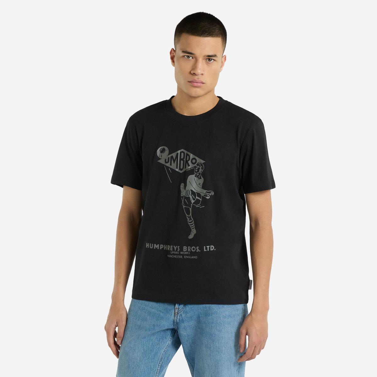 Black - Front - Umbro Mens Humphreys Bros T-Shirt
