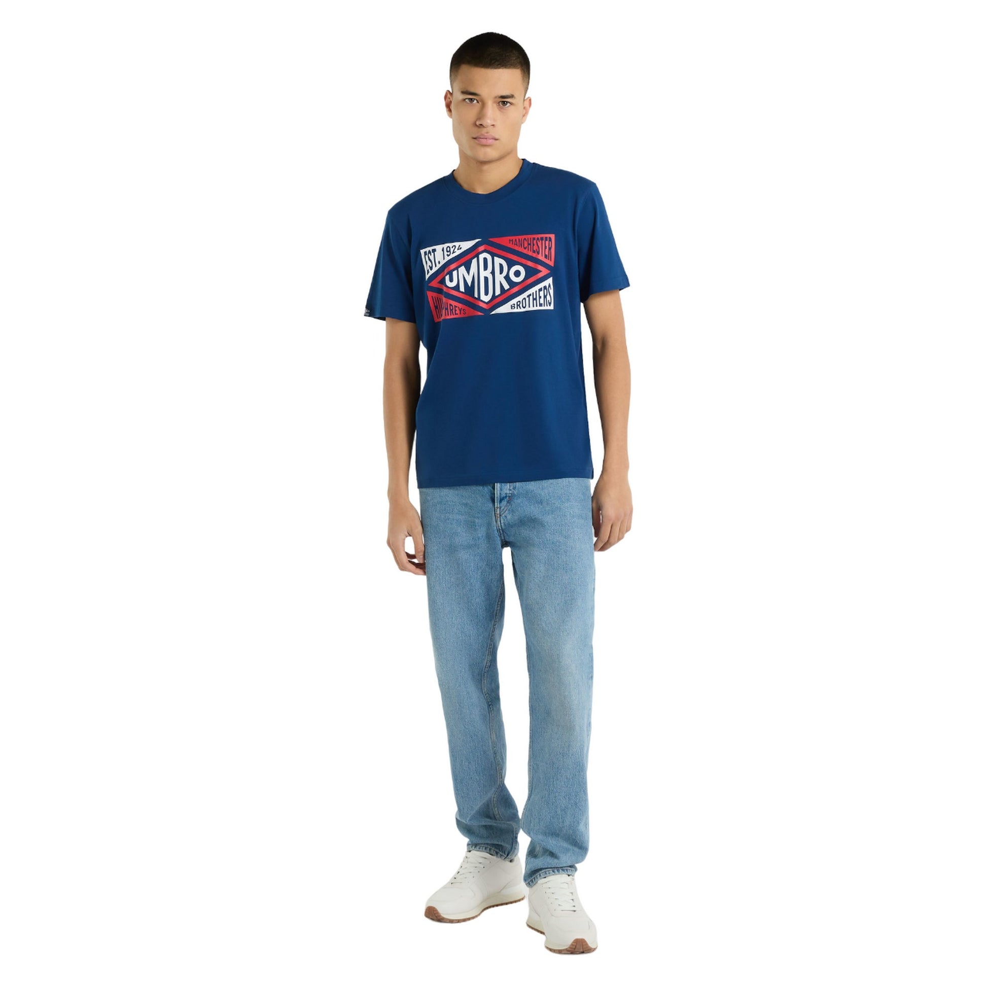 Estate Blue - Side - Umbro Mens Origins T-Shirt
