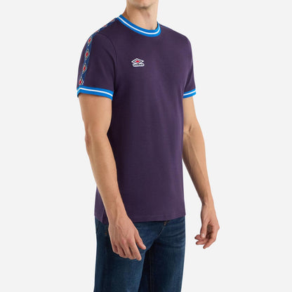Purple Velvet - Front - Umbro Mens Taped T-Shirt