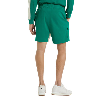 Quetzal Green-Papyrus - Lifestyle - Umbro Mens Panelled Shorts