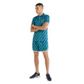 Quetzal Green-Multicoloured - Side - Umbro Mens Jacquard Retro Shorts
