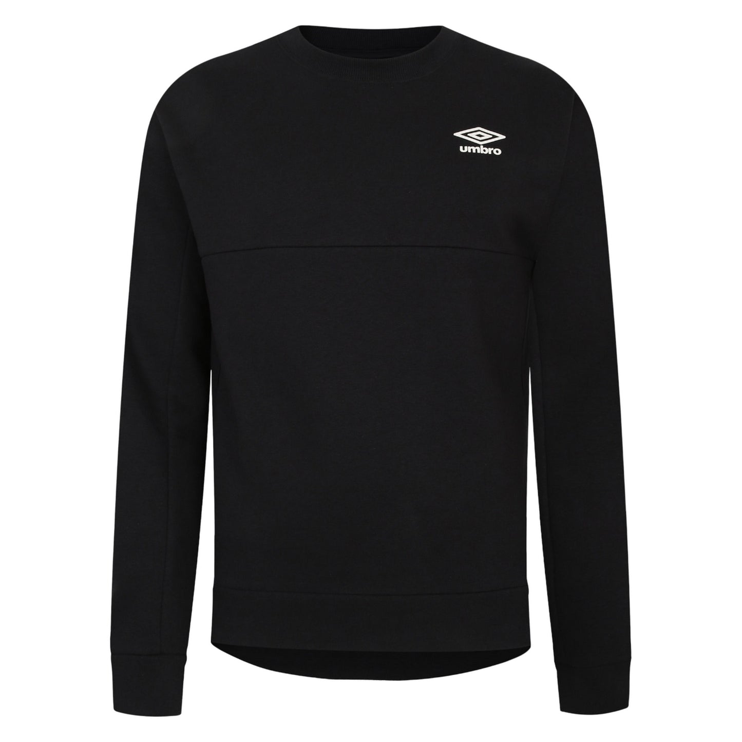 Black - Front - Umbro Mens Pro Fleece Crew Neck Sweatshirt