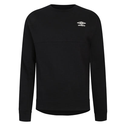 Black - Front - Umbro Mens Pro Fleece Crew Neck Sweatshirt