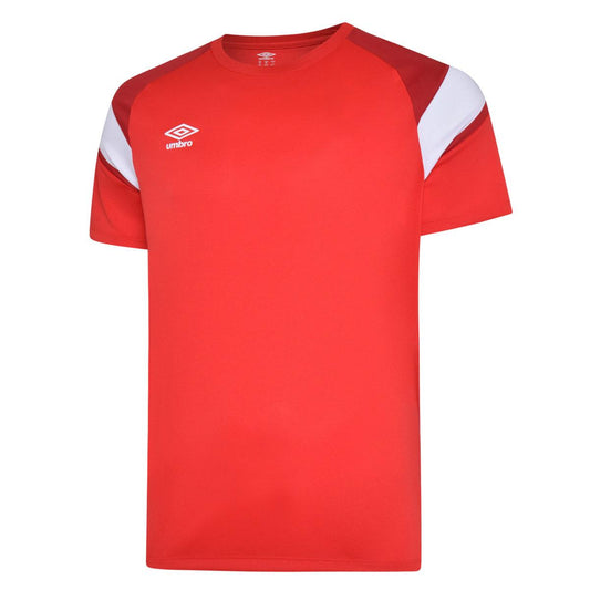 Vermillion-Chili Pepper Red-Brilliant White - Front - Umbro Mens Training Jersey