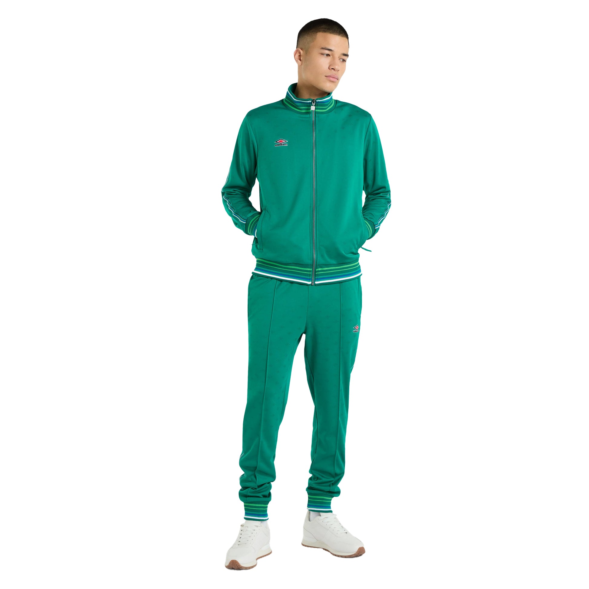 Green - Side - Umbro Mens Monogram Anthem Jacket