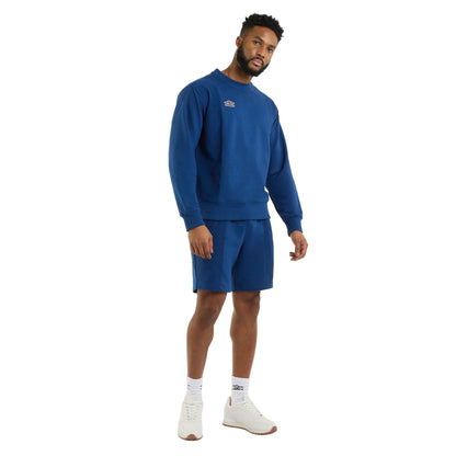 Estate Blue - Side - Umbro Mens Textured Shorts