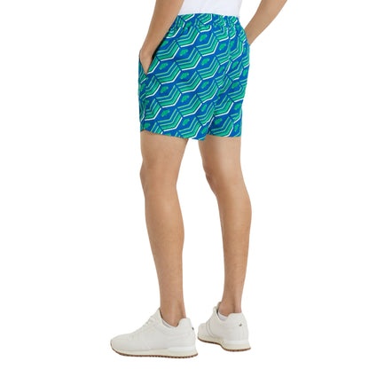 Quetzal Green - Back - Umbro Mens Printed Swim Shorts