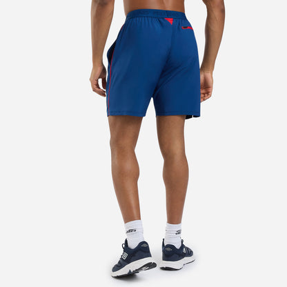 Estate Blue-Rococo Red - Back - Umbro Mens Pro Training Woven Shorts