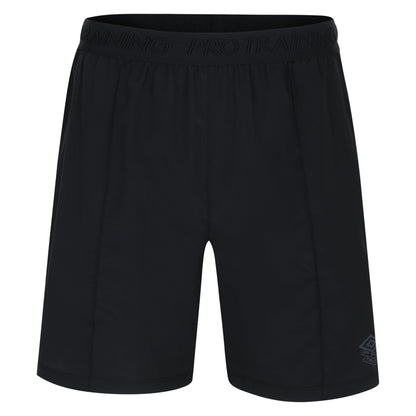 Black-Royal Blue - Front - Umbro Mens Pro Training Woven Shorts