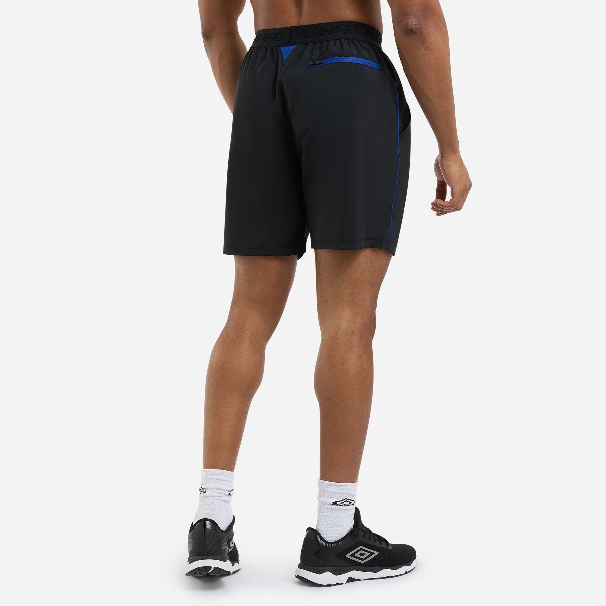 Black-Royal Blue - Back - Umbro Mens Pro Training Woven Shorts