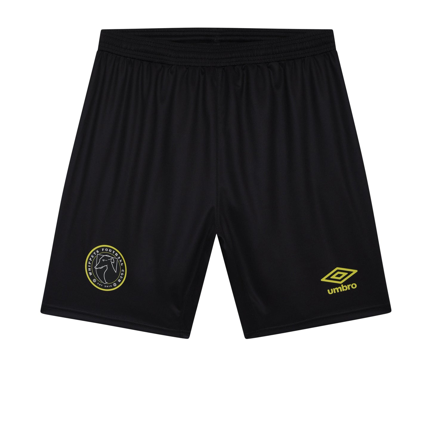 Black - Front - Umbro Mens Match Whippets FC Football Shorts