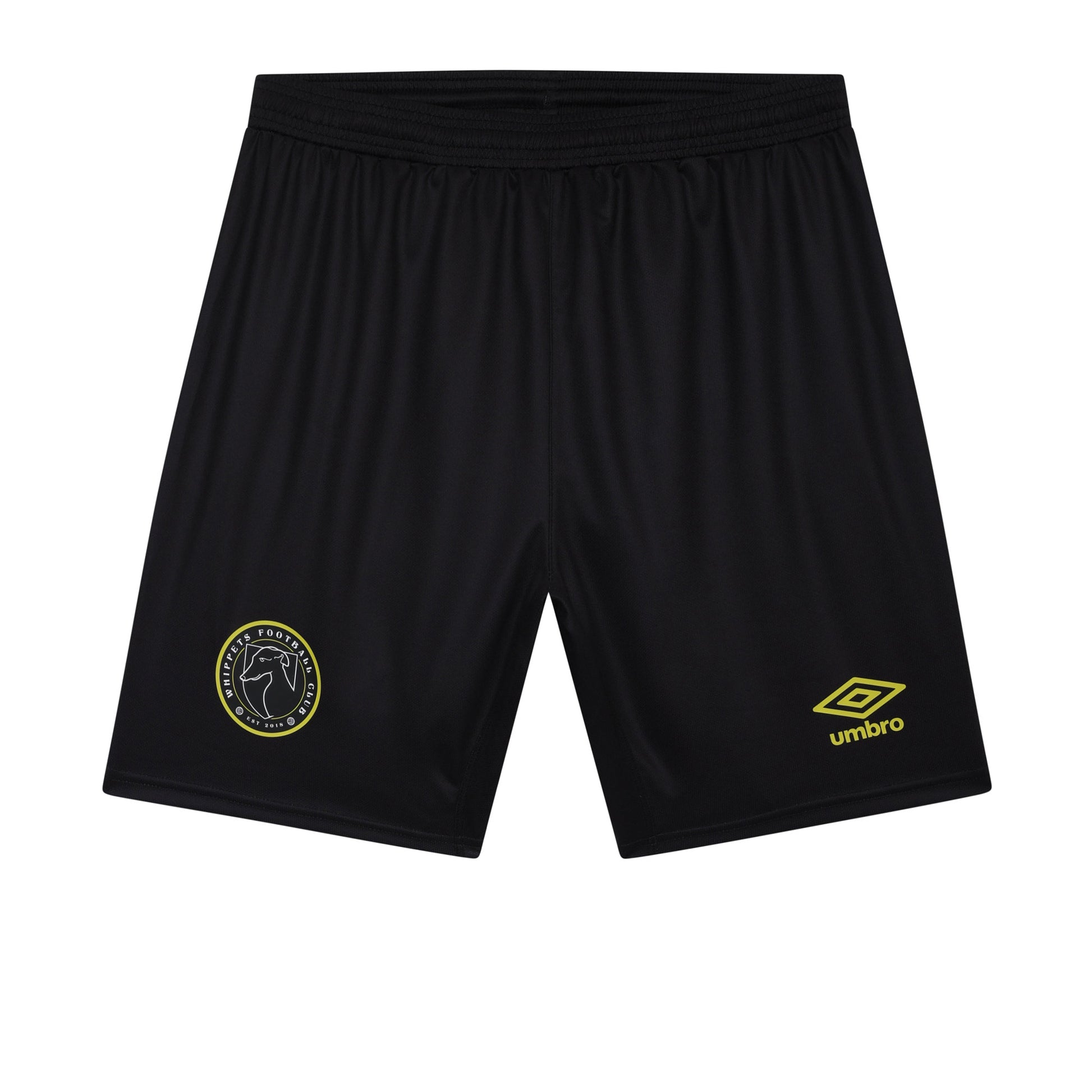 Black - Front - Umbro Mens Match Whippets FC Football Shorts