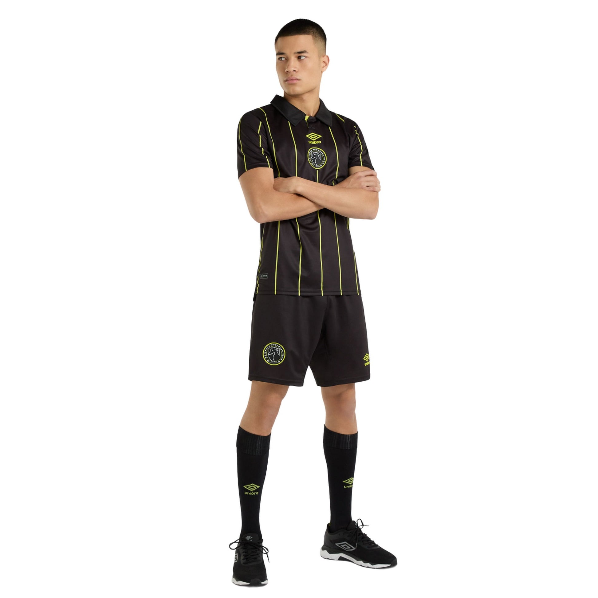 Black - Side - Umbro Pro Whippets FC Football Socks