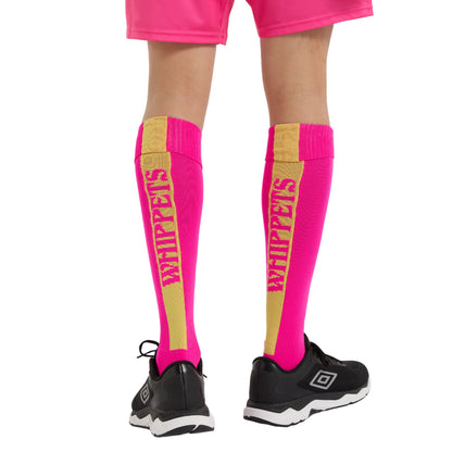 Pink - Back - Umbro Unisex Adult Pro Whippets FC Goalkeeper Socks