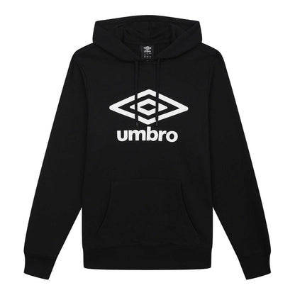 Black - Front - Umbro Mens Logo Hoodie