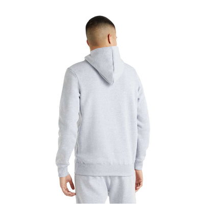 Grey Marl - Back - Umbro Mens Logo Hoodie