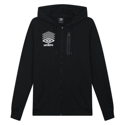 Black - Front - Umbro Mens Terrace Full Zip Hoodie