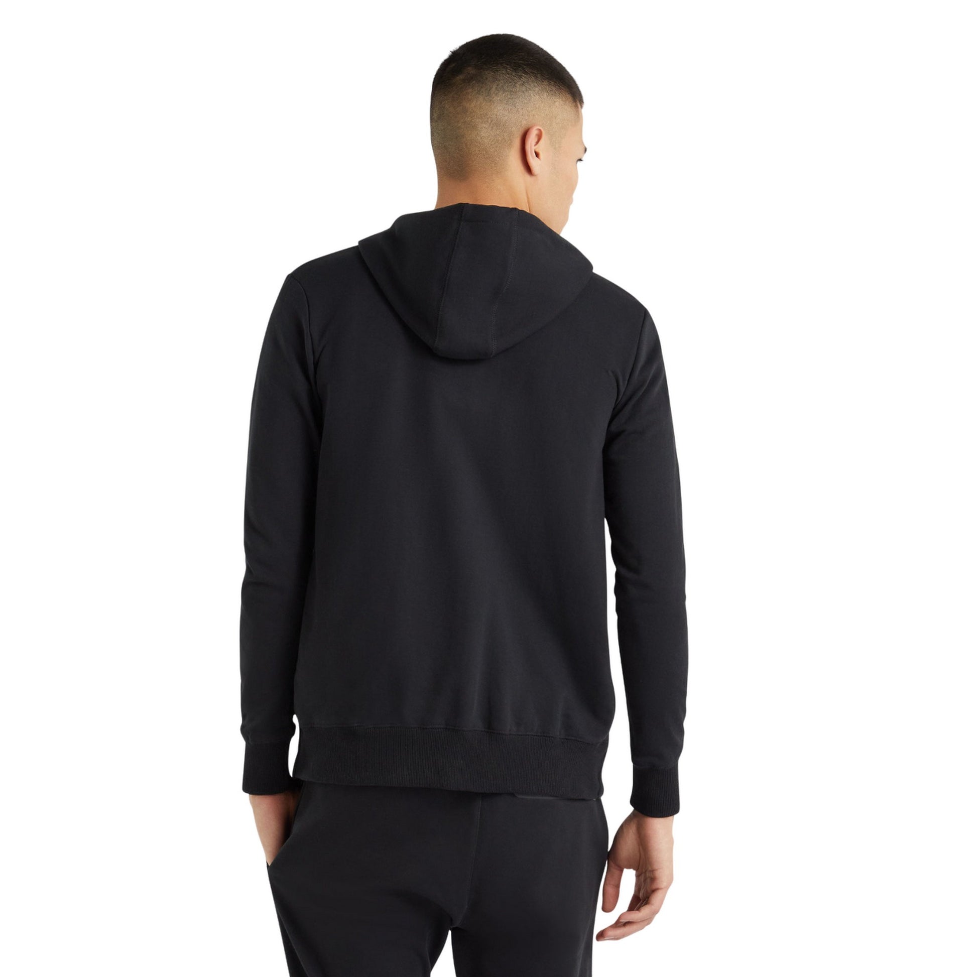 Black - Back - Umbro Mens Terrace Full Zip Hoodie