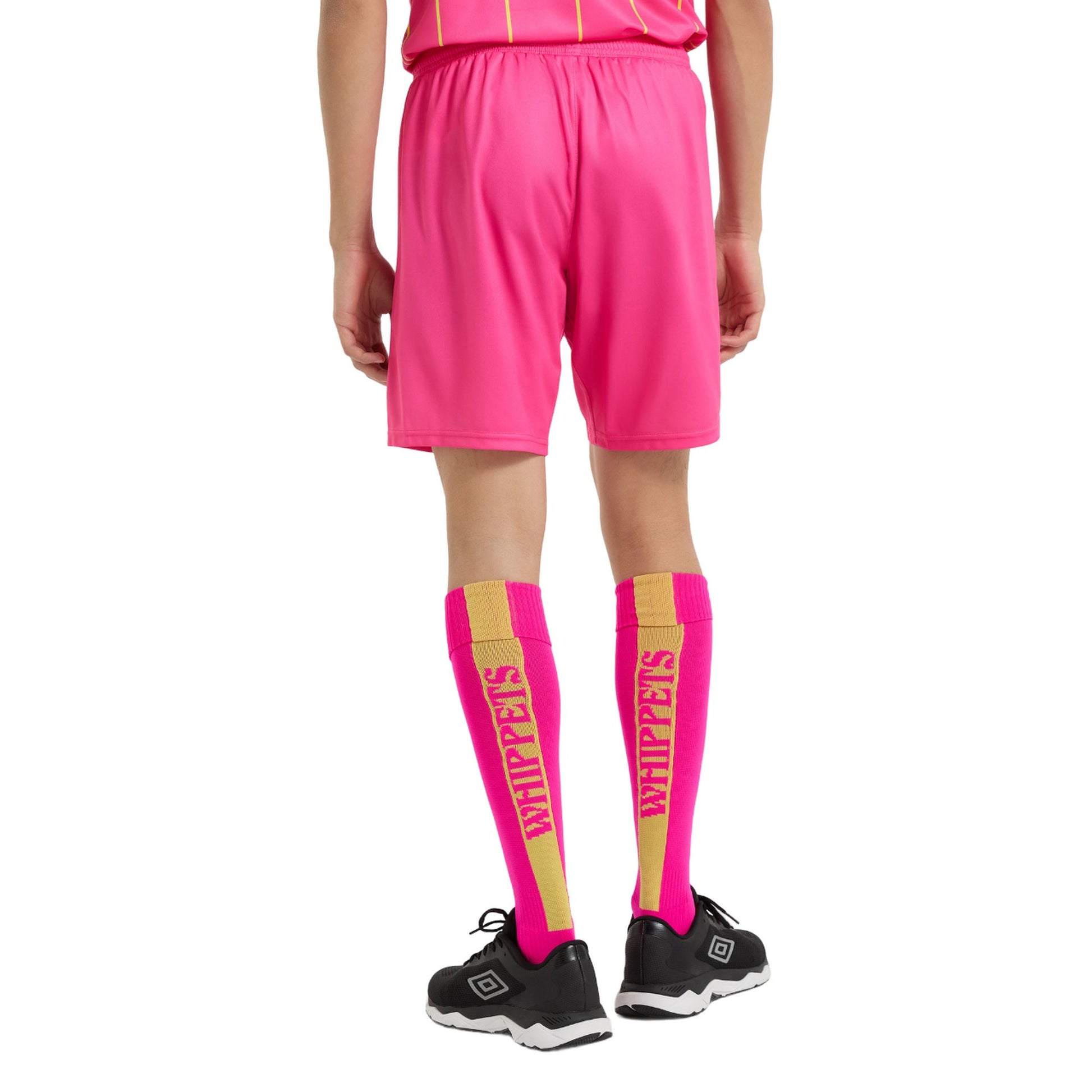 Pink - Back - Umbro Womens-Ladies Whippets FC Match Goalkeeper Shorts