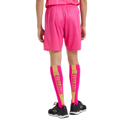 Pink - Back - Umbro Womens-Ladies Whippets FC Match Goalkeeper Shorts
