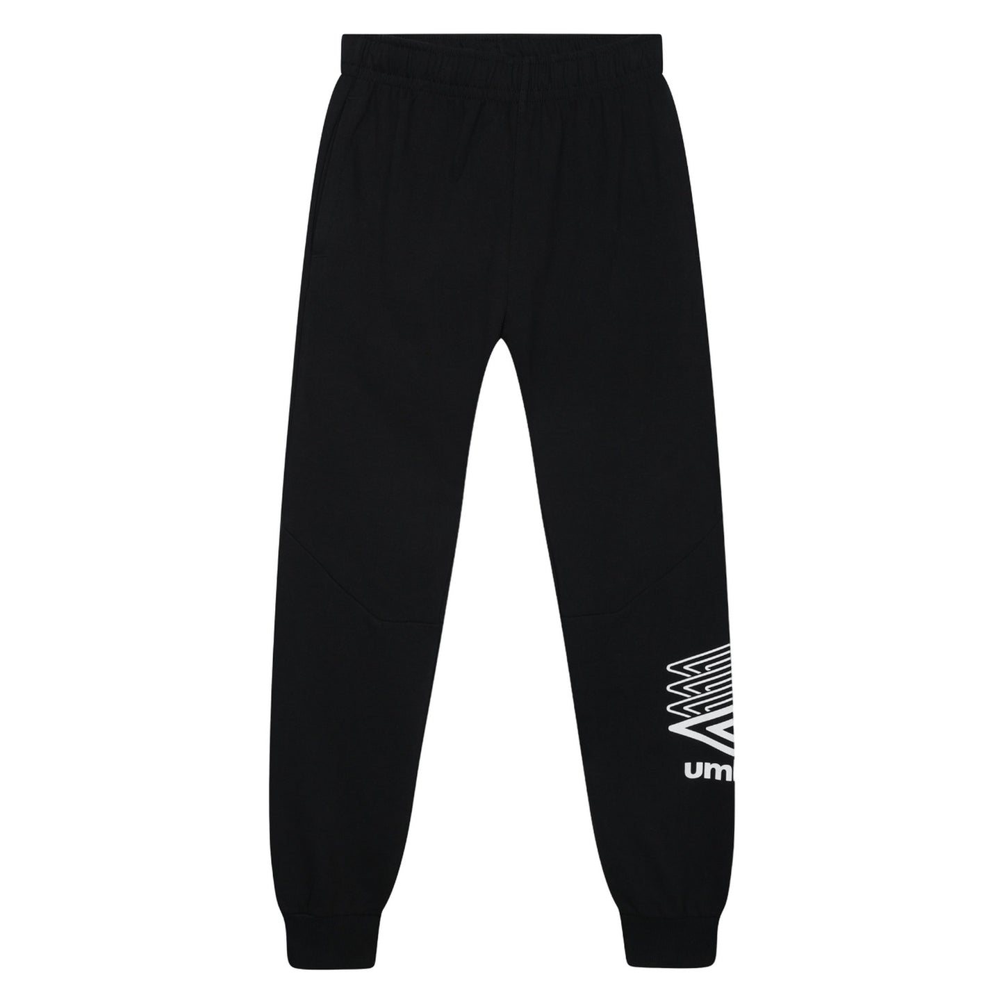 Black - Front - Umbro Mens Terrace Logo Jogging Bottoms