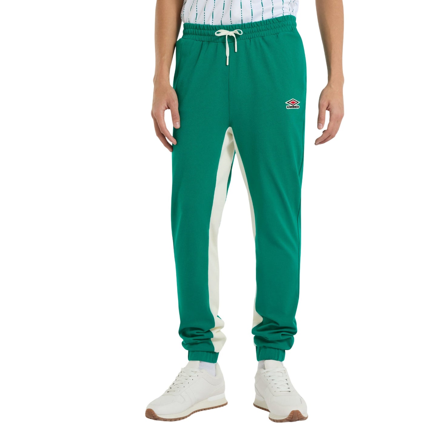 Quetzal Green-Papyrus - Front - Umbro Mens Relaxed Fit Jogging Bottoms
