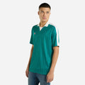 Green-Papyrus-Quetzal Green - Front - Umbro Mens Linear All-Over Print Jersey