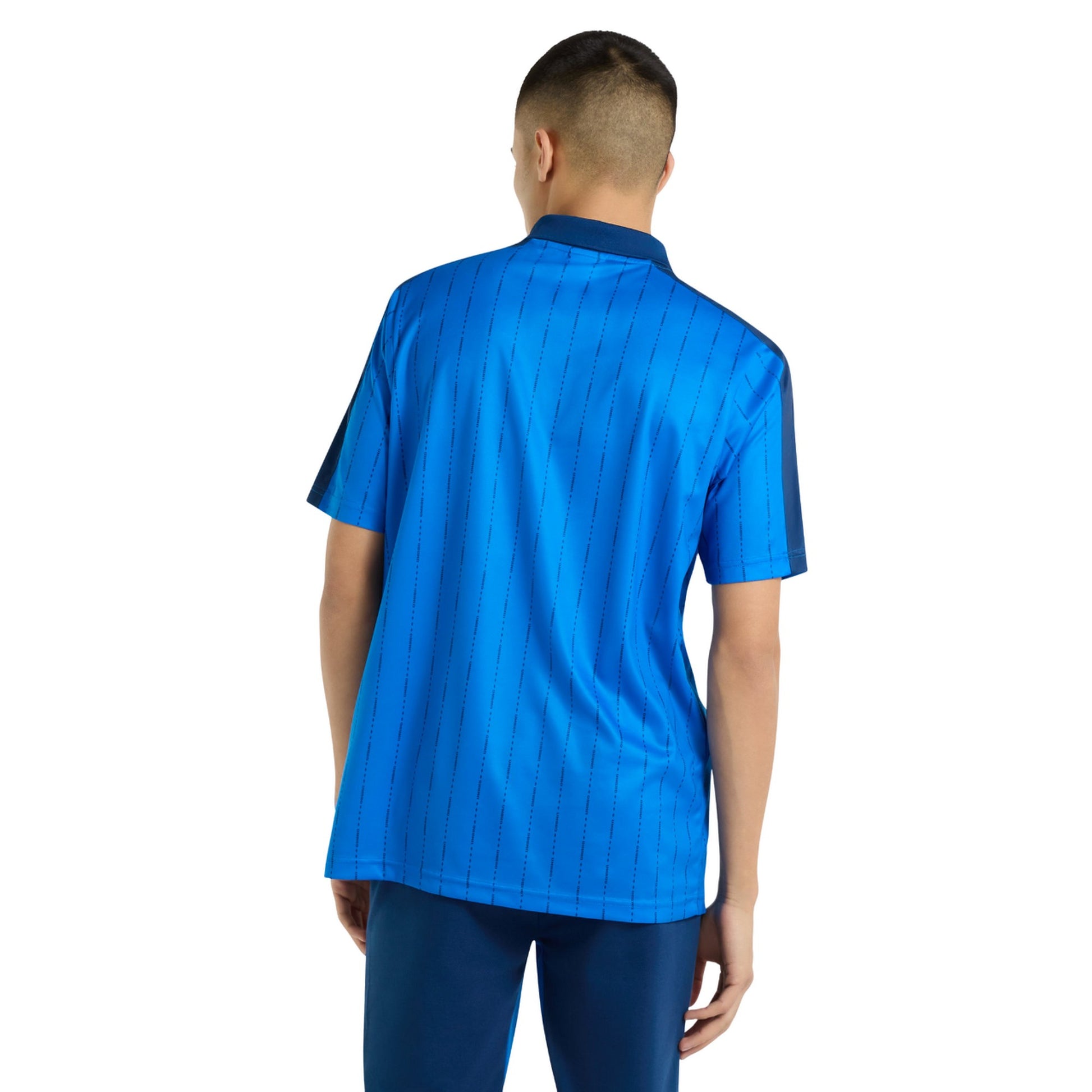 Regal Blue-Estate Blue - Back - Umbro Mens Linear All-Over Print Jersey