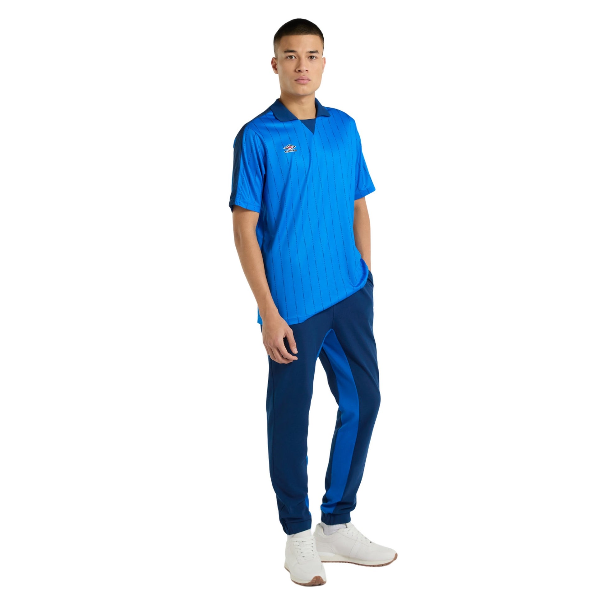 Regal Blue-Estate Blue - Side - Umbro Mens Linear All-Over Print Jersey
