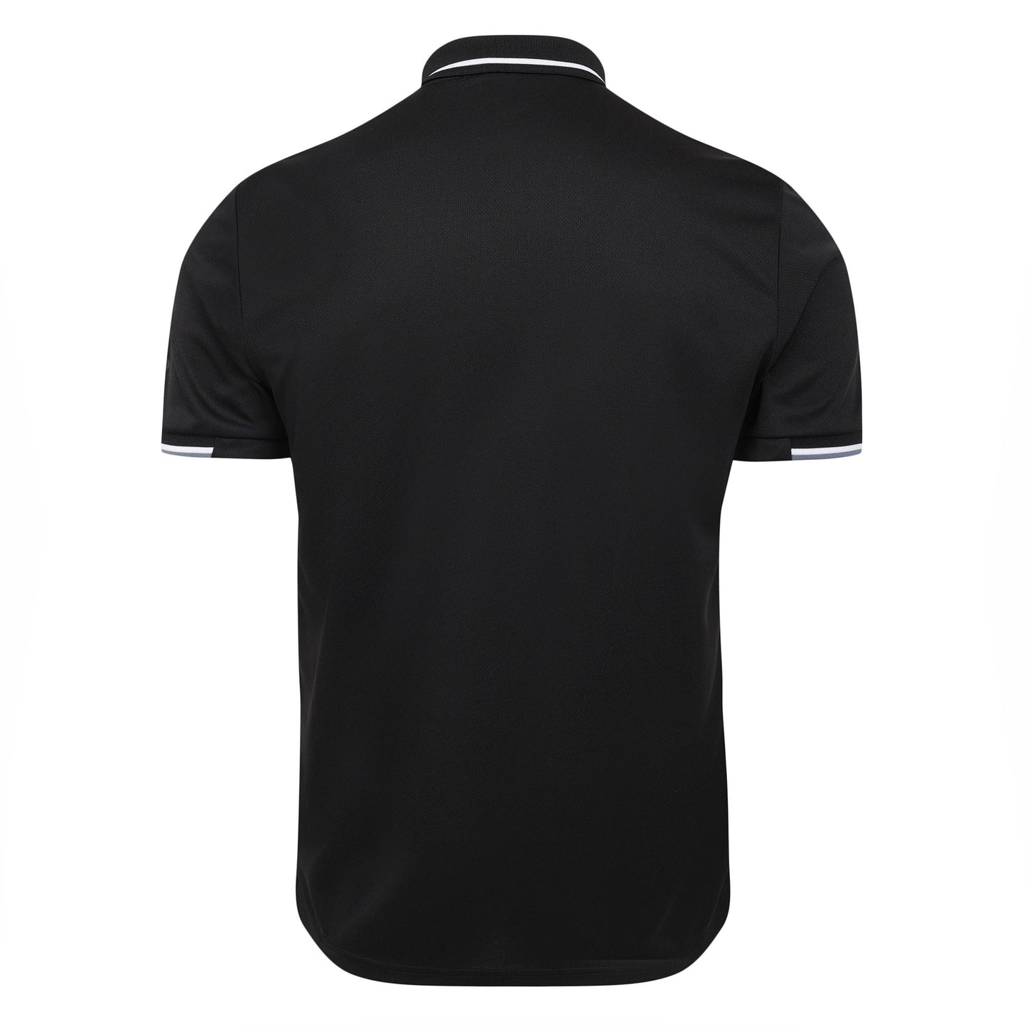 Black - Back - Umbro Mens Tipped Golf Polo Shirt